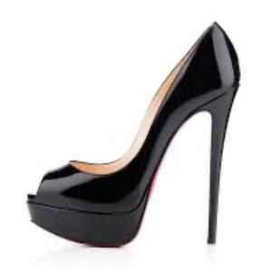 Elegant Black Peep-Toe Stiletto Heels